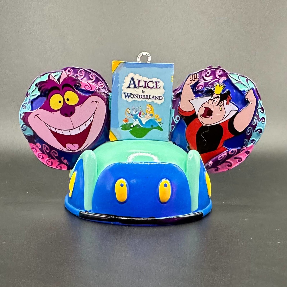 Disney Parks Alice in Wonderland Ear Hat Christmas Ornament Limited Edition New